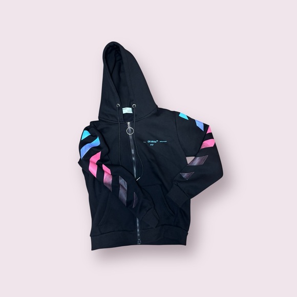 Off White Multicolour Gradient Arrows Zip Up Hoodie F/W 18 Men’s Size M - Picture 6 of 6